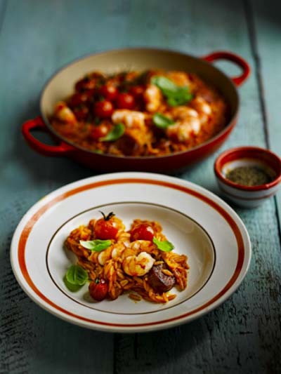 Prawn &amp; chorizo orzo
